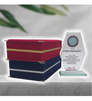 Kadife Kutulu Kristal Plaket - Kişi ve Kurumlara Özel - Size Özel Tasarımlar (Mavi)