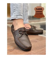 Muggo MİLLER Garantili Hakiki Deri Erkek Günlük Klasik Casual Ayakkabı (Kahverengi)