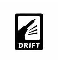 Drift Araba Sticker siyah 14x19 CM (Siyah)