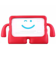 Samsung Galaxy X-200 Tab A8 10.5" İnç (2021) Uyumlu Kılıf Case, Tutma Kollu ve Standlı Yumuşak Dokulu Ultra Koruyucu Çocuk Tablet Silikon Kılıf (Kırmızı)