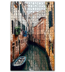Cakapuzzle Venedikte Dar Kanal ve Binalar Puzzle Yapboz MDF (Ahşap) (1000 Parça)