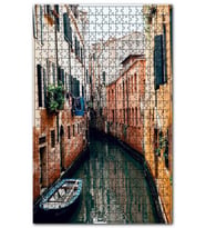 Cakapuzzle Venedikte Dar Kanal ve Binalar Puzzle Yapboz MDF (Ahşap) (1000 Parça)