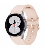 Samsung Galaxy Watch 4 44mm Kordon Silikon Kordon (Pudra)