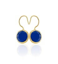 Kadir Jewellery 22 Ayar Altın Kaplama Kadın Taşlı Küpe -El İşçiliği Ve Hipoalerjenik Küpe -E01 (Parlement)