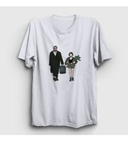 Presmono Unisex Sarı Walk Film Leon T-Shirt 247363tt (Beyaz)
