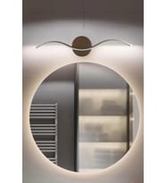 Wave Modern Tasarım Gün Işığı Ledli Banyo - Mutfak - Salon Led Duvar Aplik (Kahverengi)