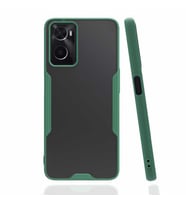 Oppo A36 Kılıf Zore Parfe Kenarları Pastel Renk Silikon Kılıf (Koyu Yeşil)