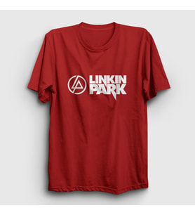 Presmono Unisex Sarı Logo V2 Linkin Park T-Shirt 98019tt (Kırmızı)
