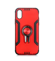 iPhone XR Kılıf Stand Olma Özellikli Araç Tutuculu Ko ko Kılıf (Kırmızı)