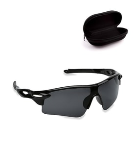 Jwl Siyah UV400 Rüzgar Korumalı Bisikletçi Doğa Sporları Güneş Gözlüğü Outdoor Spor Gözlük (Siyah)