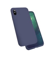 Apple iPhone X Kılıf Zore Silk Kadife İç Yüzey Silikon Kılıf (Lacivert)