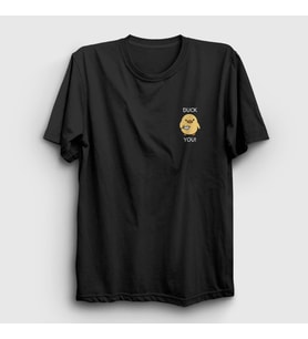 Presmono Unisex Beyaz Duck You Ördek T-Shirt 447071tt (Siyah)