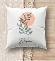 BK Gift Kişiye Özel İsimli Beyaz Kırlent Yastık, Ev Hediyesi, Ev Dekorasyonu, Dekoratif Hediye (Model 14)