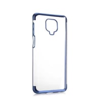 Xiaomi Redmi Note 9S Kılıf Zore Dört Köşeli Lazer Silikon Kılıf (Mavi)