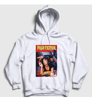 Presmono Unisex Beyaz Mia Film Pulp Fiction Kapüşonlu Sweatshirt 248803tt (Beyaz)