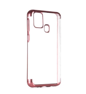 Galaxy M31 Kılıf Zore Dört Köşeli Lazer Silikon Kılıf (Rose)