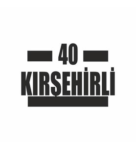 40 Kırşehirli Araba Sticker siyah 16x9 CM (Siyah)
