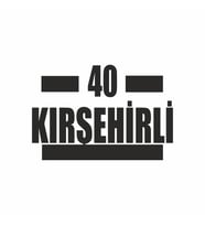 40 Kırşehirli Araba Sticker siyah 16x9 CM (Siyah)