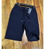 Demente Erkek Kayra Kumaş Beli Lastikli Şort Jogger (Lacivert)