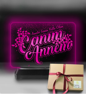 Canım Annem Led Gece Lambası (Pembe)