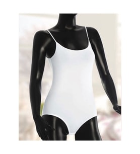 Kadın Siyah Ip Askılı Çıtçıtlı Body (Beyaz)