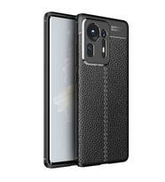 Xiaomi Mi Mix 4 Kılıf Deri Görünümlü Slim Silikon (Siyah)