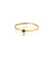 Kadir Jewellery 22 Ayar Altın Kaplama El İşçiliği Zirkon Taşlı Kadın Kelepçe Bilezik (Bordo)