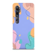 PrintiFy Xiaomi Mi Note 10 Pro Uyumlu Lansman Kılıf Karışık Renkler Tasarımlı İçi Kadife Kapak (Lila)