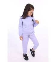 Toontoy Kız Çocuk Nakışlı Eşofman Takım (Mavi)