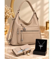 Givenza Çüzdan Hediyeli Orijinal The Tote Bag Ayarlanabilir Kolon Askılı Yumuşak Deri Çapraz Mini El Kol ve Omuz Çantası (Beyaz)