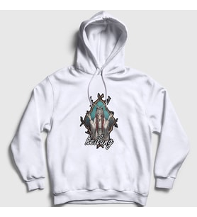 Presmono Unisex Gri Nature Heilung Kapüşonlu Sweatshirt 409107tt (Beyaz)