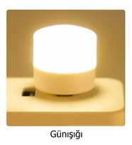 2 Adet Mini Usb Led Küçük Işık Lamba, Koridor, Tuvalet, Oturma, Çocuk Odası Için Aydınlatma (Günışığı)