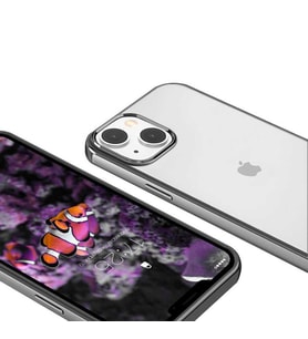 Uyumlu Model Apple iPhone 13 Mini Kılıf Sararmaz Şeffaf Sert Fit Kapak (Siyah)
