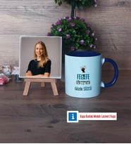 Felsefe Öğretmeni Fotoğraflı Dekoratif Taş, Kupa Bardak Beyaz Hediye Öğretmenler Günü Hediyesi (Model 3)