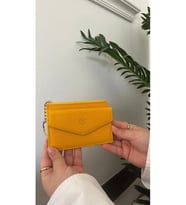 Unisex Hakiki Deri Cüzdan & Kartlık 3701 (Sarı)