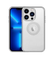 iPhone 13 Pro Kılıf Kamera Korumalı Logo Gösteren Zore Esta Kılıf (Gümüş)