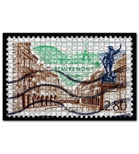 Cakapuzzle Fransa 1995 Yılına Ait Posta Pulu  Puzzle Yapboz MDF (Ahşap) (500 Parça)