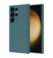 Galaxy S24 Ultra Kılıf Mara Lansman İç Yüzeyi Kadife Kılıf (Koyu Yeşil)