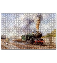 Cakapuzzle Buharlı Tren Yağlıboya Çizim  Puzzle Yapboz MDF (Ahşap) (255 Parça)