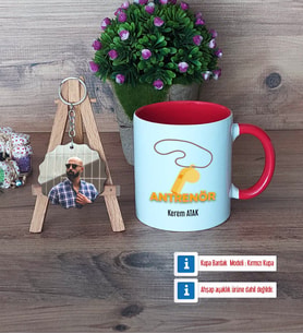 Antrenör Kupa Bardak Beyaz ve Fotoğraflı Ahşap Anahtarlık Hediye (Model 2)