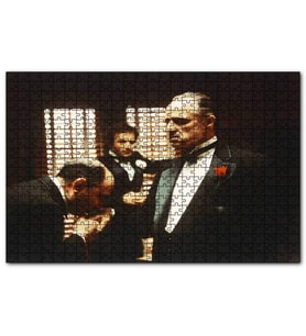 Cakapuzzle The Godfather Marlon Brando El Öpme Sahnesi  Puzzle Yapboz MDF (Ahşap) (255 Parça)