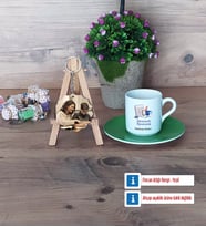 Matematik Öğretmeni Türk Kahvesi Fincanı Ahşap Altlıklı ve Fotoğraflı Ahşap Anahtarlık HediyeÖğretmenler Günü Hediyesi (Model 9)