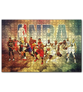 Cakapuzzle Oyuncuları Ve Basket Topları  Puzzle Yapboz MDF (Ahşap) (500 Parça)