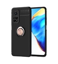 Xiaomi Mi 10T Pro 5G Kılıf Zore Ravel Yüzüklü Silikon Kılıf (Rose)