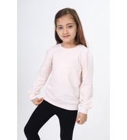Toontoy Kız Çocuk Göğüsü TN Baskılı Sweatshirt (Pudra)