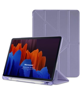 Microsonic Samsung Galaxy Tab A9 Kılıf Origami Pencil Siyah (Lila)
