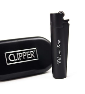 Kişiye Özel Clipper Marka Metal Çakmak - Renk Seçenekli (Siyah)