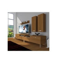 Decoraktiv Eko 5220d Mdf Krom Ayaklı Tv Ünitesi Tv Sehpası (Ceviz)