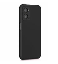 Oppo A96 Kılıf Kamera Korumalı Silikon Rubber Arka Kapak (Siyah)