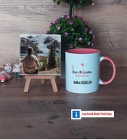 Fen Bilimleri Öğretmeni Fotoğraflı Dekoratif Taş, Kupa Bardak Beyaz Hediye (Model 6)